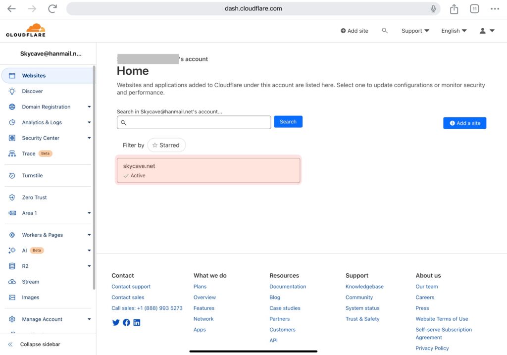 cloudflare 서버리스트